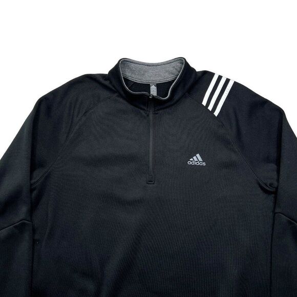 Adidas Men's Size Large Black Golf Tech 1/4 Zip Performance Fleece Pullover - Picture 3 of 10